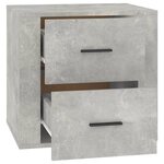 vidaXL Table de chevet Gris béton 50x39x47 cm