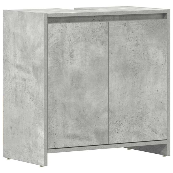 vidaXL Armoire de salle de bain Gris béton 60x33x61 cm Bois ingénierie