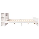 vidaXL Lit bibliothèque sans matelas blanc 120x200 cm bois pin massif