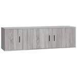 vidaXL Ensemble de meubles TV 2 Pièces Sonoma gris Bois d'ingénierie