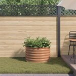 vidaXL Jardinière surélevée Marron 80 x 80 x 44 cm Acier