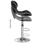 vidaXL Tabouret de bar Noir Similicuir