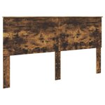 vidaXL Lit de Rangement Chêne fumé 180 x 200 cm Bois d'ingénierie