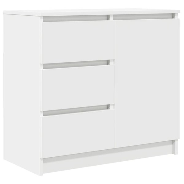vidaXL Buffet avec tiroir blanc 71x35x65 cm bois d'ingénierie