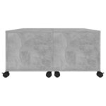 vidaXL Table basse Gris béton 75x75x38 cm Aggloméré
