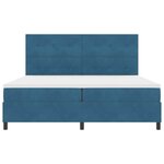 vidaXL Lit à ressort LED avec matelas Bleu foncé 200 x 200 cm tissu