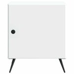 vidaXL Cabinet de chevet Blanc 43 x 34 5 x 50 cm Bois d'ingénierie