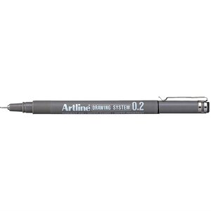 Feutre 'Drawing System' pointe 0,2 mm noir ARTLINE