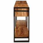 vidaXL Tables console avec tiroir 2 Pièces Marron Bois d'acacia massif