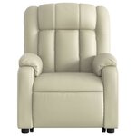 vidaXL Fauteuil inclinable Crème Similicuir
