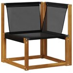 vidaXL Canapé d’extérieur milieu et coin avec coussin 3 Pièce Naturel