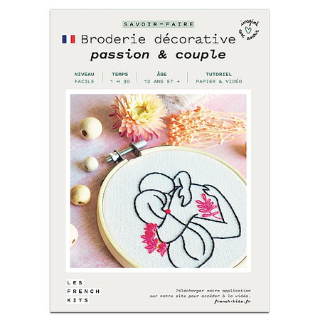 FRENCH KITS-Les French Kits - Broderie décorative - Femme Couple-Kit créatif fabriqué avec amour en France