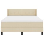 vidaXL Lit à ressorts avec matelas crème  140 x 200 cm  en tissu.