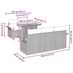 Ensemble de Canapé de Jardin vidaXL 6 Pièces avec Coussins Noir Rotin Synthétique