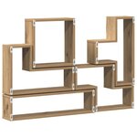 vidaXL Cube mural chêne artisanal 96 x 12 x 64 cm Bois d'ingénierie