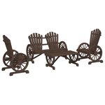 vidaXL Salon de jardin 4 Pièces bois de sapin massif