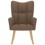 vidaXL Chaise de relaxation Marron Tissu