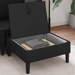 vidaXL Pouf avec Rangement Noir Velours
