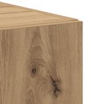 vidaXL Buffet en chêne artisanal 50x42.5x185 cm Bois de construction