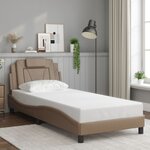 vidaXL Cadre de lit sans matelas cappuccino 80x200 cm similicuir