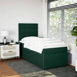 vidaXL Sommier à lattes de lit avec matelas Vert foncé 90x190 cm