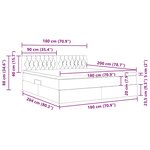 vidaXL Lit avec rangement et matelas avec matelas Taupe 180 x 200 cm