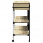 vidaXL Chariot de cuisine chêne sonoma 105x42x95 cm bois d'ingénierie