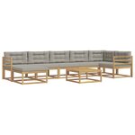 vidaXL Ensemble de canapés d'extérieur 8 Pièces Blanc et gris clair
