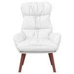 Fauteuil relaxant vidaXL en faux cuir blanc