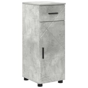 vidaXL Cabinet de salle de bain avec tiroir Gris béton 30 x 35 x 80 cm