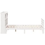 vidaXL Lit bibliothèque sans matelas blanc 150x200 cm bois pin massif