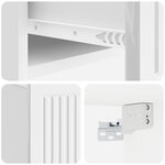 vidaXL Cabinet de chevet avec tiroir Blanc brillant 49 x 34 5 x 20 cm