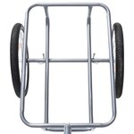 vidaXL Remorque de vélo avec boîte de transport pliable 50L Noir 60 kg