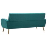 vidaXL Canapé à 3 places Tissu Vert