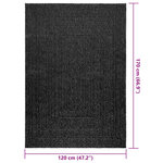 vidaXL Tapis ZIZUR 120x170 cm aspect de jute intérieur extérieur