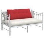 vidaXL Coussin de Dos Rouge 120 x 19 x 50 cm tissu