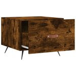vidaXL Table basse Chêne fumé 50x50x40 cm Bois d'ingénierie