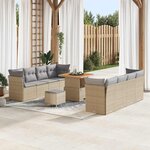 vidaXL Ensemble de canapé de jardin 11 Pièces beige et gris clair