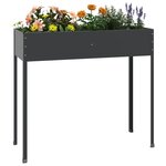 vidaXL Jardinière Anthracite 100 5x40 5x90 cm Acier galvanisé