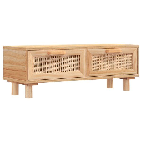 vidaXL Table basse Marron 80x40x30 cm Bois d'ingénierie et pin massif