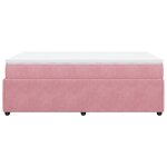 vidaXL Sommier à lattes de lit avec matelas rose 120x190 cm velours