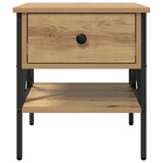 vidaXL Table de chevet en chêne 40x42x45 cm en bois d'ingénierie