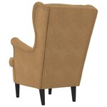 vidaXL Fauteuil marron velours