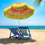 Parasol de plage jardin design hawai multicouleur 160 cm
