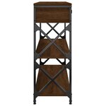 vidaXL Table console chêne marron 100x28x75 cm bois d'ingénierie