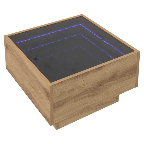 vidaXL Table basse chêne artisanal 50 x 50 x 30 cm Bois d'ingénierie