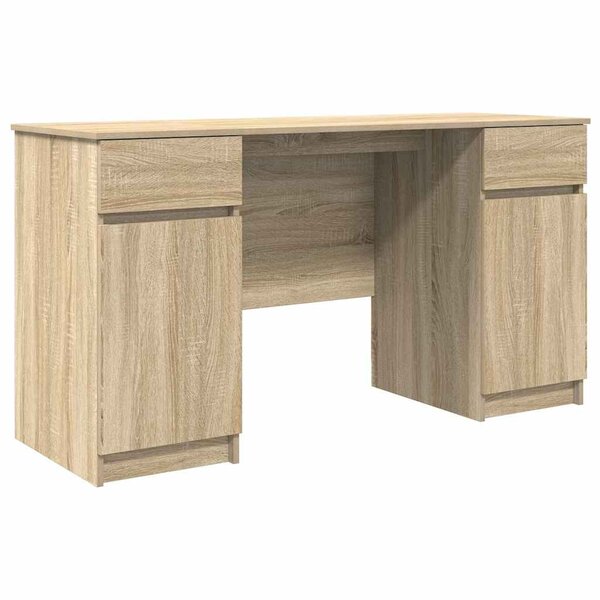 vidaXL Bureau Chêne sonoma 140 x 49 x 76 cm Bois d'ingénierie