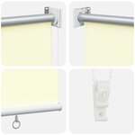 vidaXL Store roulant extérieur protection UV Crème Polyester
