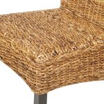 vidaXL Chaises à manger lot de 6 bois solide de manguier et abaca