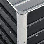 vidaXL Lit surélevé de jardin Acier galvanisé 240x40x77 cm Anthracite